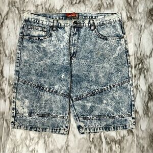 Blue Jean Shorts Acid Wash Distressed Vintage Jorts Sk8r Streetwear 90s 80s Punk
